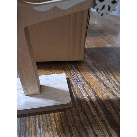 Cardinal Christmas Holiday Wood Winter Tree Table Decor Red Bird Snowflake - Picture 6 of 7